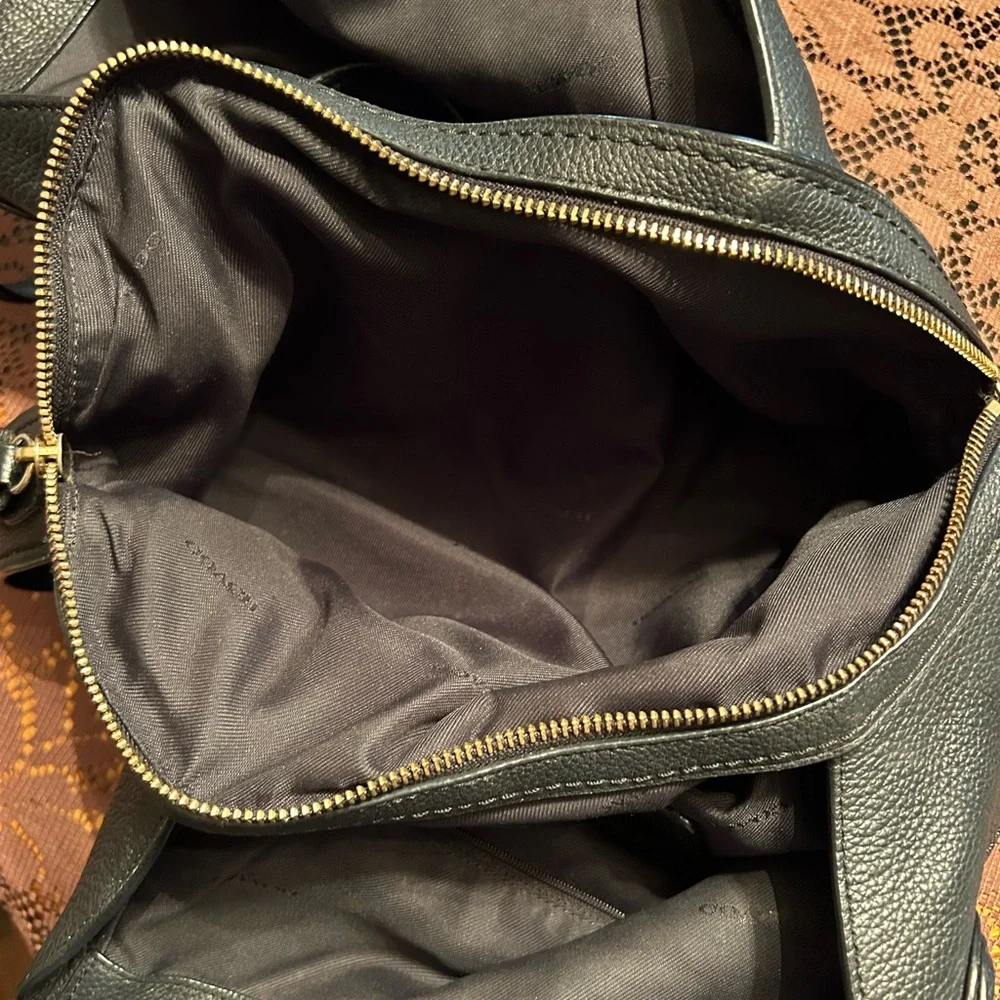Cute Coach Black Leather Hobo Bag/Purse